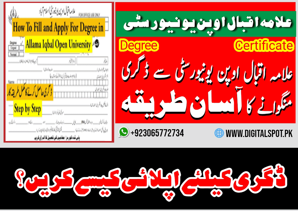 AIOU Degree Apply Method