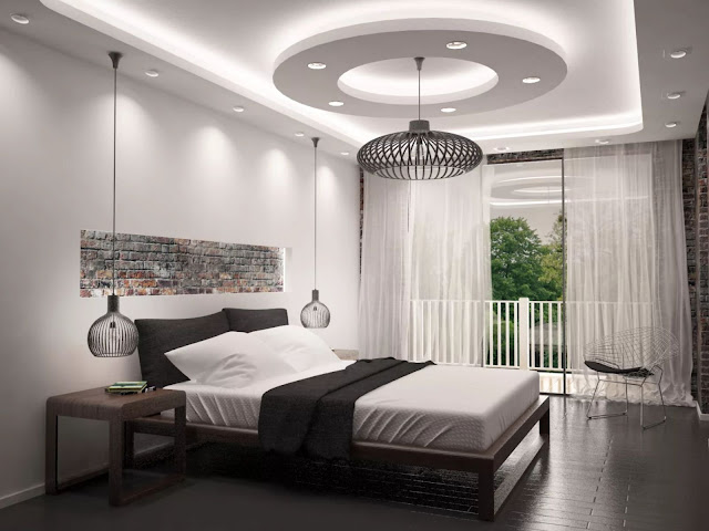 unique modern small bedroom ceiling design