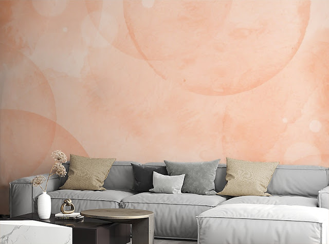 watercolor Peach Fuzz wallpaper for walls