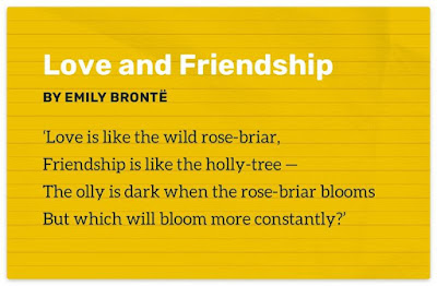 "Love and Friendship" by Emily Brontë
