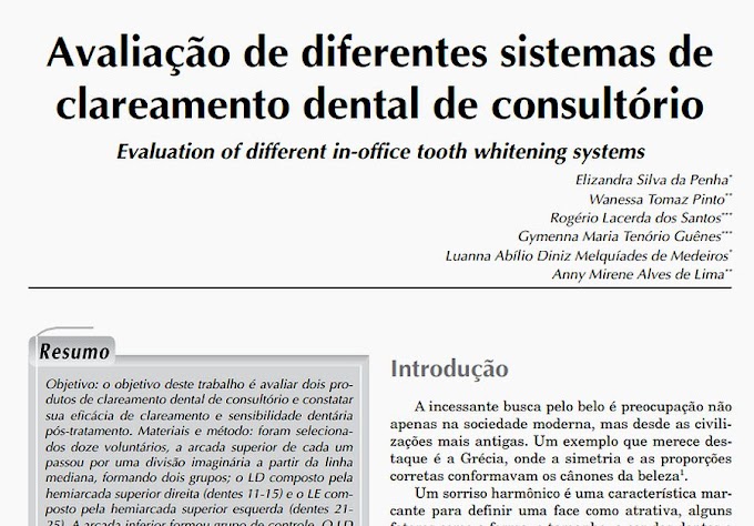 PDF: Avaliação de diferentes sistemas de clareamento dental de consultório