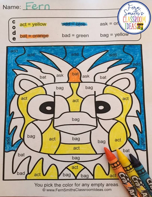 https://www.teacherspayteachers.com/Product/Color-By-Code-Short-a-Words-3255475