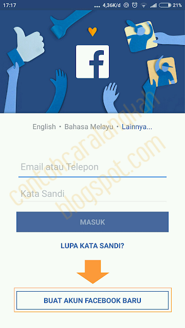 Daftar FB | Cara Mendaftar Facebook Lewat HP Android ...