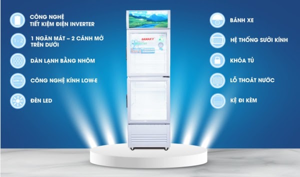 Tủ mát Sanaky 240 lít VH308W3L