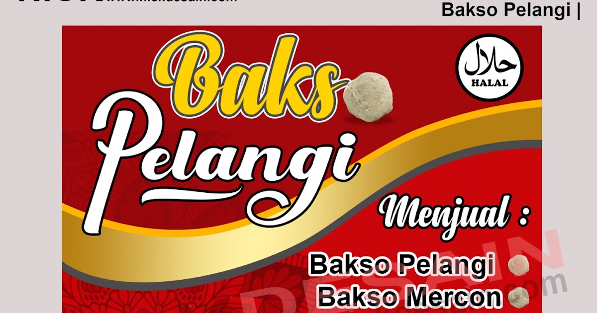 Contoh Desain  Banner Spanduk Bakso Pelangi Percetakan  