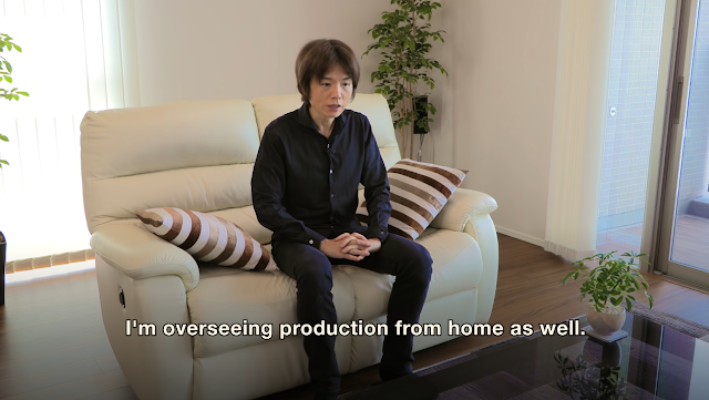 Masahiro Sakurai home house couch Super Smash Bros. Ultimate production