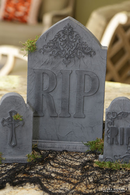 Halloween Tombstone Graveyard Centerpiece by Juliana Michaels