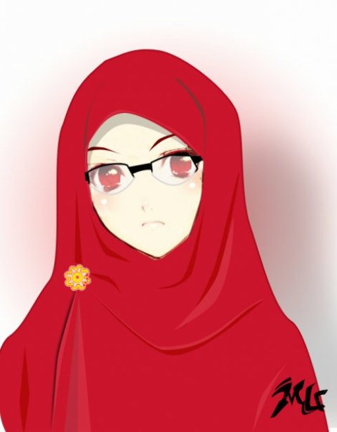 Kumpulan Gambar Kartun Muslimah Sedih  Terbaru