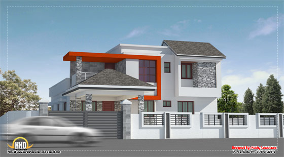 Modern house design in Chennai - 2600 Sq. Ft. (242 Sq. M.) (289 Square Yards) - March 2012