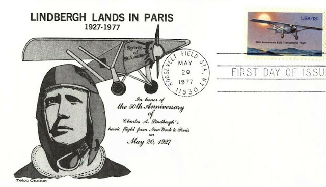 USA Lindbergh's transatlantic flight FDC