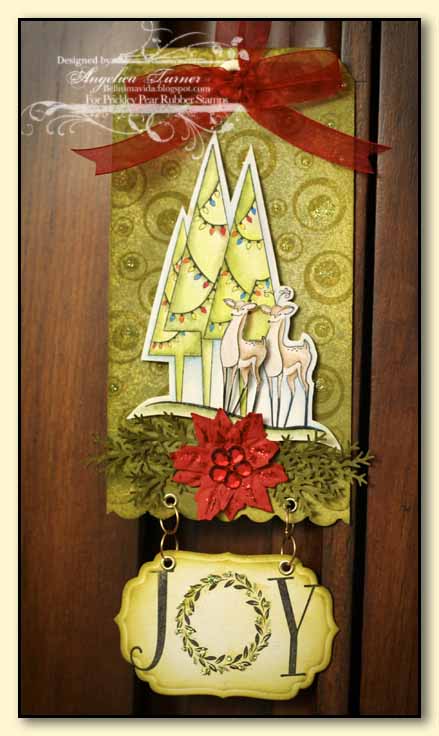 Today I'm sharing this Christmas tag designed with stamps from Prickley 