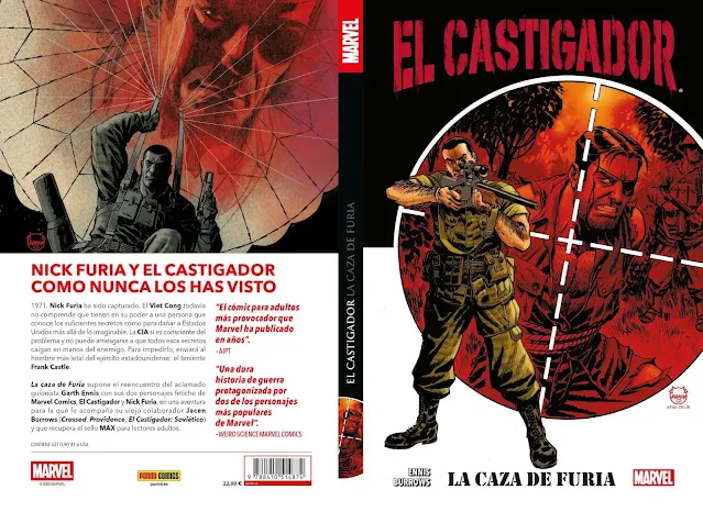 Portada de El Castigador: La Caza de Furia, cómic de Garth Ennis publicado por Panini Cómics.