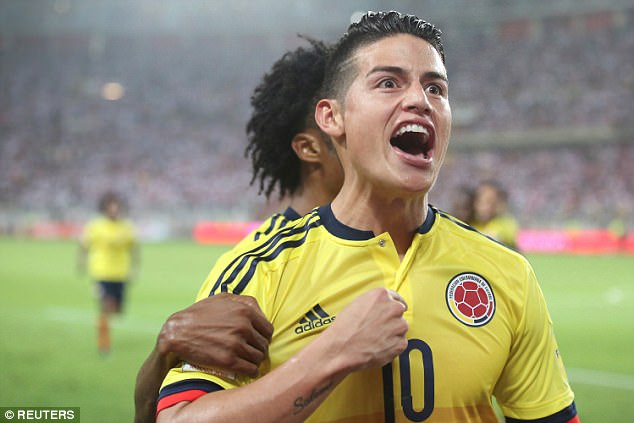 James Rodriguez struck as Colombia drew in Peru to secure their place at the World Cup