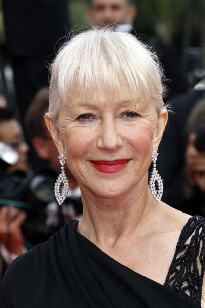 Helen Mirren White Hairstyle  