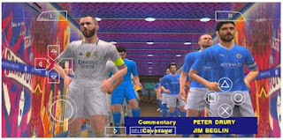 Download eFootball Mobile PES V9 PPSSPP New Kits Faces Graphics HD And Latest Transfer 2023-2024 Camera Far PS5