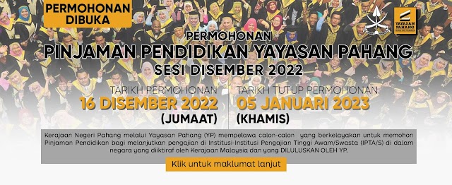 Pinjaman Pendidikan Yayasan Pahang 2022