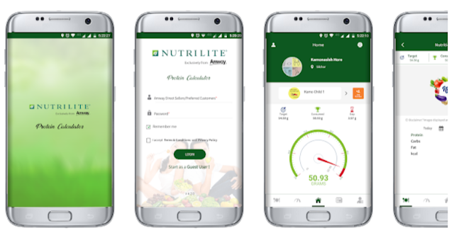 Amway Nutrilite Protein Calculator Mobile App - YouthApps