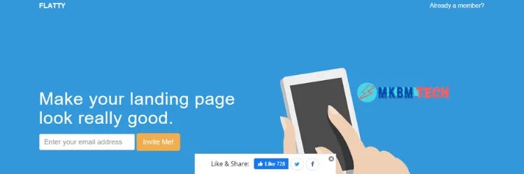 app landing page blogger template