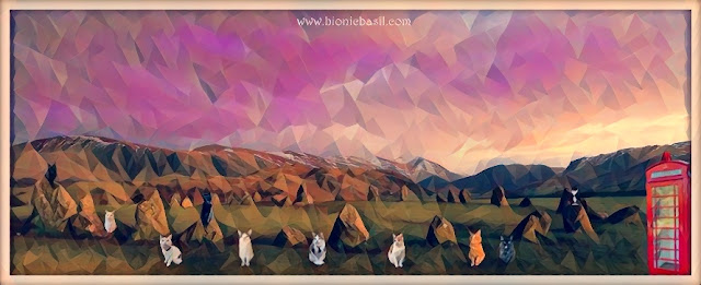 The B Team's Castlerigg Stone Circle Selfie ©BionicBasil® Caturday Art Blog Hop