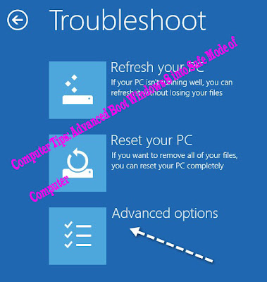 Computer Tips: Advanced Boot Windows 8 into Safe Mode for Computer