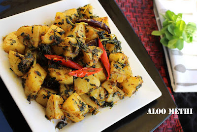 aloo methi aloo with fenugreek leaves methi chicken potatoes with  fenugreek leaves vegetable side dish indian recipes vegetarian side dishes