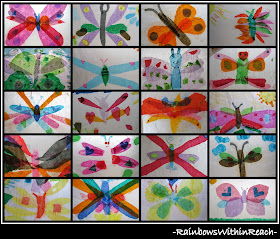 photo of: Tissue Paper Butterfly Bulletin Board (RoundUP via RainbowsWithinReach)