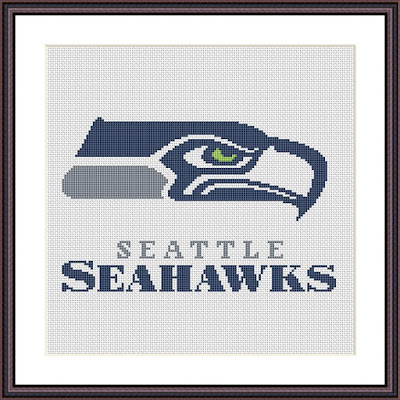 Seattle Seahawks cross stitch pattern