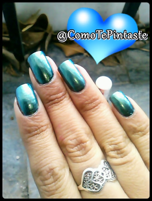 esmalte verde duocromo base negra dulce diallo swatches