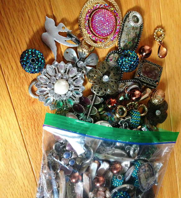 old jewelry loose parts