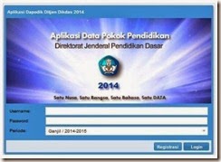 Tampilan Aplikasi Dapodikdas 2014 (G3)