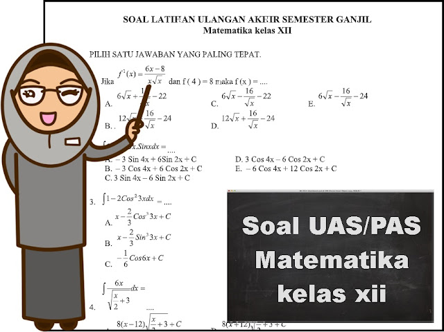 Soal Uas Matematika Kelas 12 Semester 1 Kurikulum 2013 Berbagi