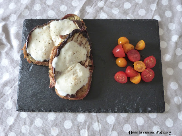 Pain perdu aux aubergines et mozzarella