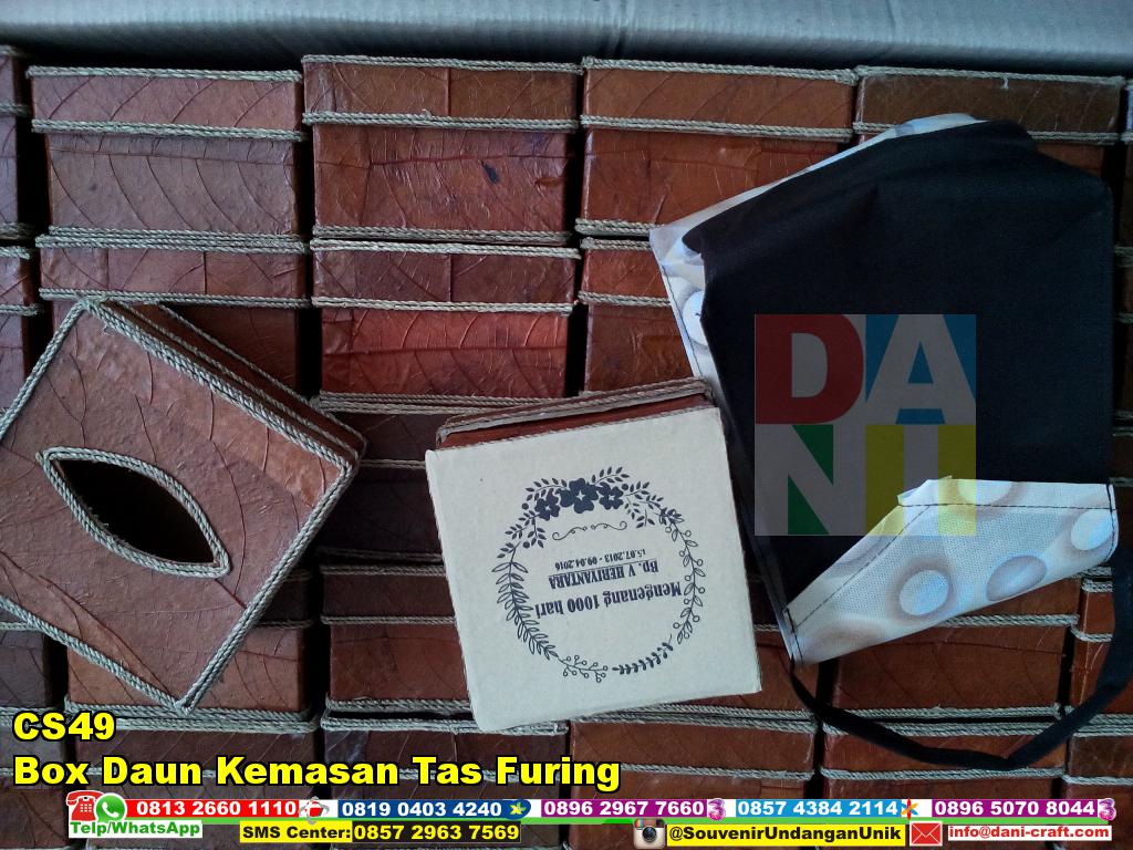 Box Daun Kemasan Tas Furing  Souvenir Pernikahan