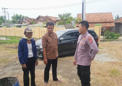 Bhabinkamtibmas Desa Srijaya Sambangi Masyarakat Binaannya serta menyampaikan himbauan Kamtibmas
