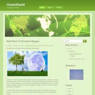 Green World Blogger Template