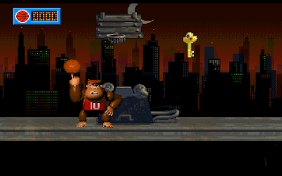 【Dos】灌籃金剛(KingKong 10)，拿籃球當武器的猩猩動作遊戲！