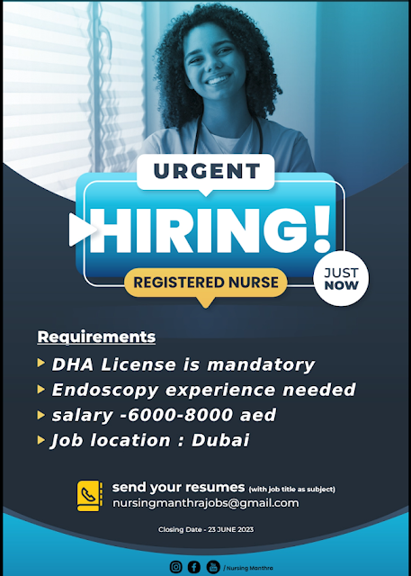 LATEST JOB UAE | REGISTERED NURSE JOB VACANCY | DUBAI JOBS