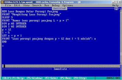 Bahasa Pemograman QBASIC dengan DOSBOX