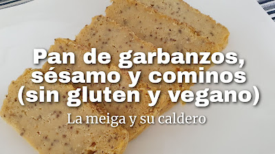 Pan de garbanzos, sésamo y cominos