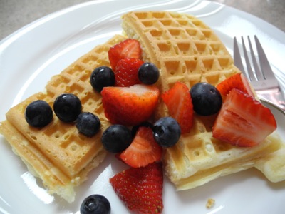 Waffles plated