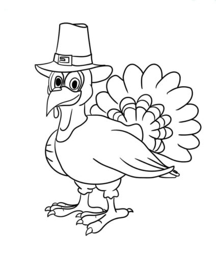 Printable Turkey Coloring Page For Kids