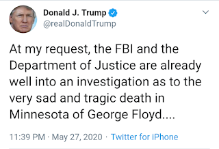President Trump speaks the death of George Floyd 