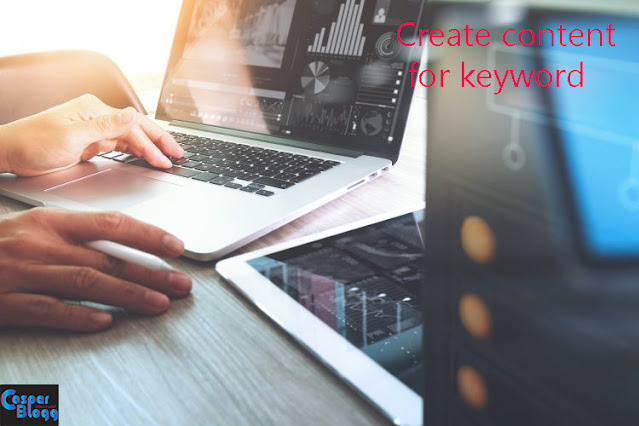 Create content for keyword