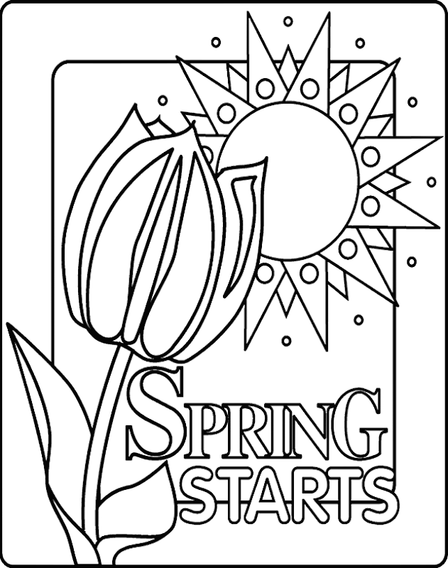 Springtime Coloring Pages title=