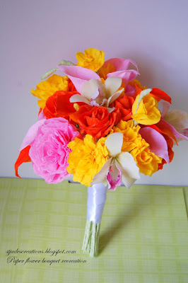 wedding paper flower bouquet