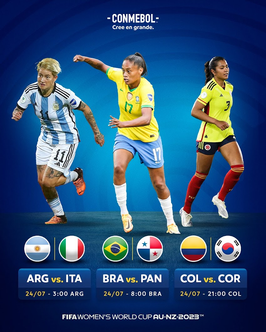 Los partidos de las selecciones sudamericanas en la primera fecha del Mundial Femenino