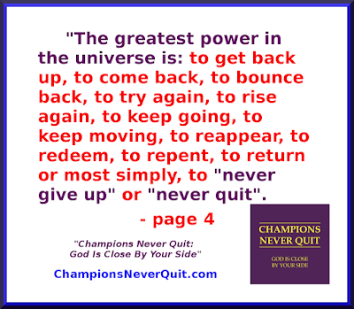 Champions Never Quit: God Is Close By Your Side - Tim McGaffin - page 4 - the greatest power in the universe