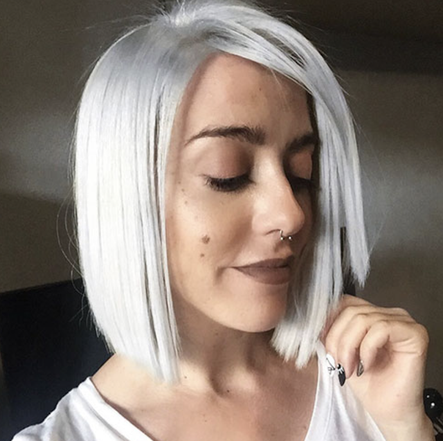 latest short haircuts for white hair 2019