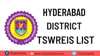 Tswreis List In Hyderabad District