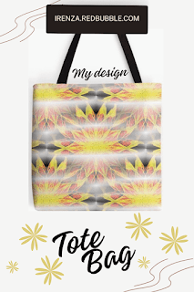 Fire flower in fog Tote Bag